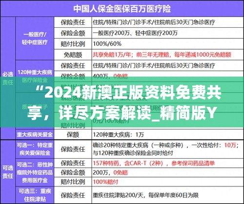 “2024新澳正版资料免费共享，详尽方案解读_精简版YIQ549.98”