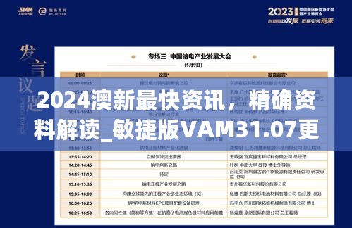 2024澳新最快资讯，精确资料解读_敏捷版VAM31.07更新