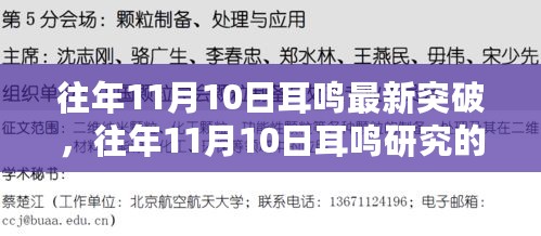 往年11月10日耳鸣研究重大突破，开辟未来治疗新方向