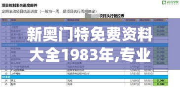 新奥门特免费资料大全1983年,专业执行问题_内置版UOA753.05