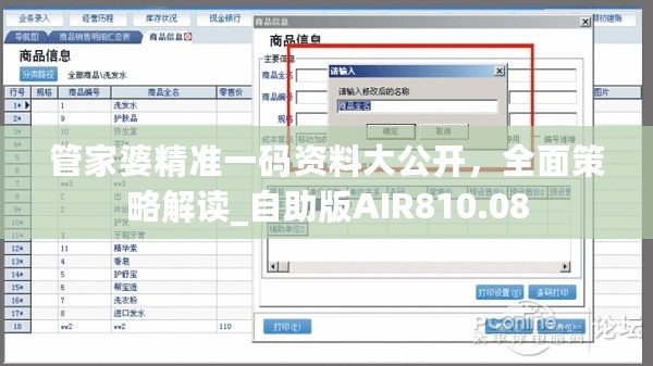 管家婆精准一码资料大公开，全面策略解读_自助版AIR810.08