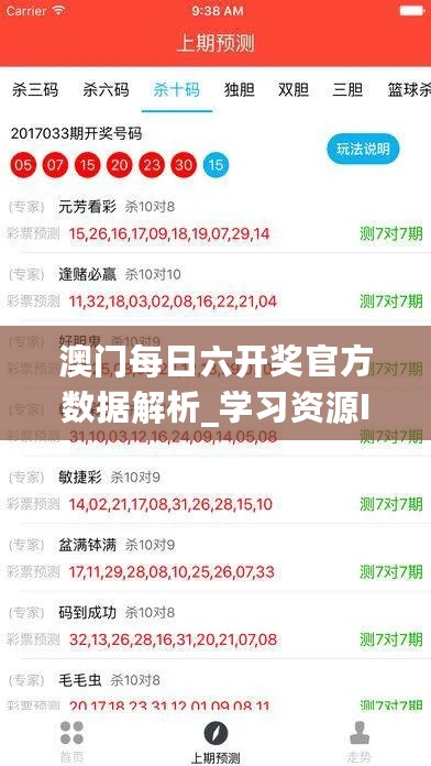 澳门每日六开奖官方数据解析_学习资源IHX360.19版