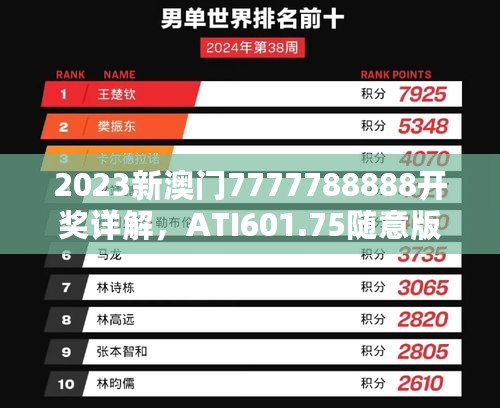 2023新澳门7777788888开奖详解，ATI601.75随意版解析全面呈现