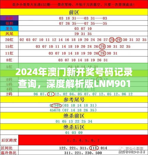 2024年澳门新开奖号码记录查询，深度解析版LNM901.09精选解读