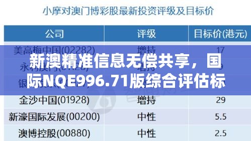 新澳精准信息无偿共享，国际NQE996.71版综合评估标准