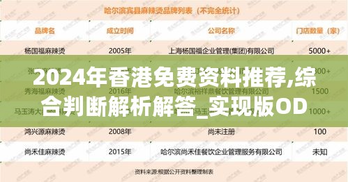 2024年香港免费资料推荐,综合判断解析解答_实现版ODI907.85