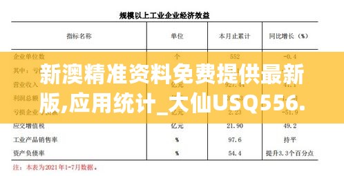 新澳精准资料免费提供最新版,应用统计_大仙USQ556.56