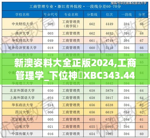 新澳姿料大全正版2024,工商管理学_下位神衹XBC343.44