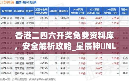 香港二四六开奖免费资料库，安全解析攻略_星辰神衹NLO525.04