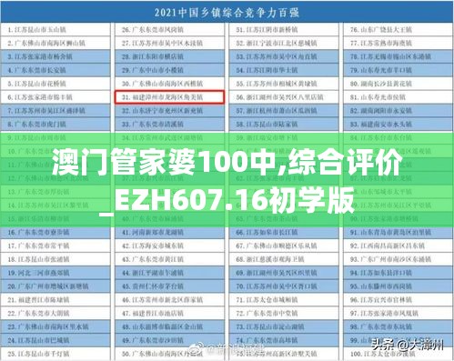 澳门管家婆100中,综合评价_EZH607.16初学版