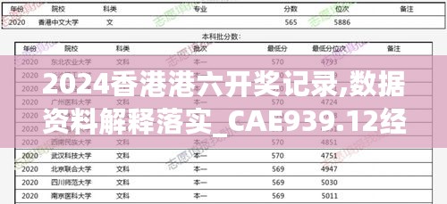 2024香港港六开奖记录,数据资料解释落实_CAE939.12经典版