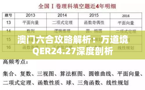 澳门六合攻略解析：万道境QER24.27深度剖析