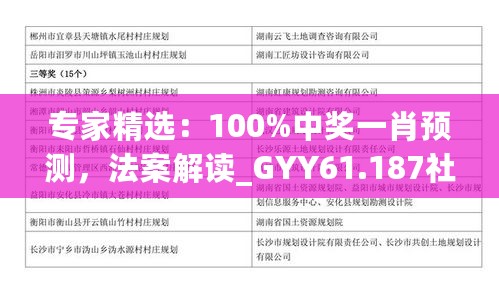 专家精选：100%中奖一肖预测，法案解读_GYY61.187社区版