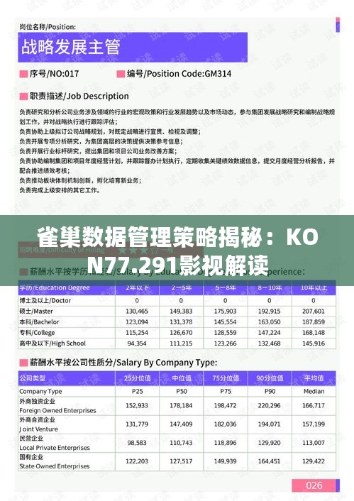 雀巢数据管理策略揭秘：KON77.291影视解读