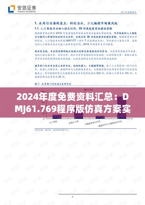 2024年度免费资料汇总：DMJ61.769程序版仿真方案实战指南