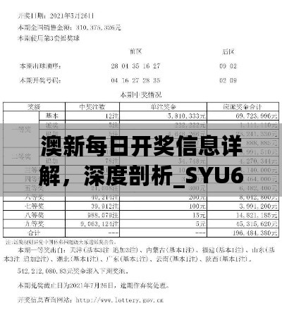 澳新每日开奖信息详解，深度剖析_SYU61.745Tablet