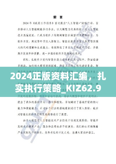 2024正版资料汇编，扎实执行策略_KIZ62.903尖端科技版