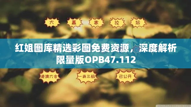 红姐图库精选彩图免费资源，深度解析限量版OPB47.112