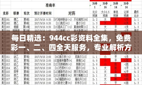 每日精选：944cc彩资料全集，免费彩一、二、四全天服务，专业解析方案详析——PNL68.126通行证版