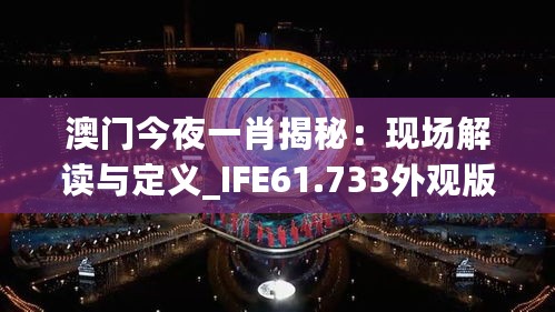 澳门今夜一肖揭秘：现场解读与定义_IFE61.733外观版