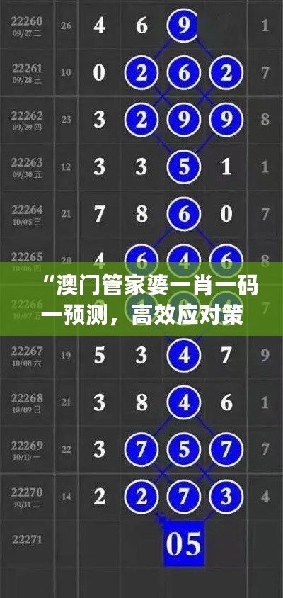 “澳门管家婆一肖一码一预测，高效应对策略_KBC68.675护眼模式”