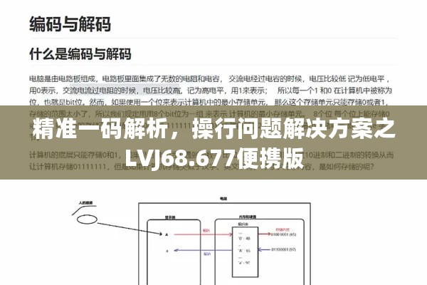 精准一码解析，操行问题解决方案之LVJ68.677便携版