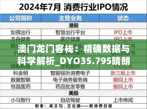 澳门龙门客栈：精确数据与科学解析_DYO35.795晴朗版