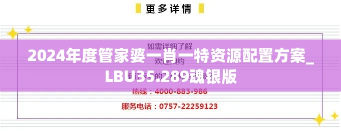 2024年度管家婆一肖一特资源配置方案_LBU35.289魂银版