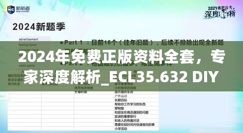 2024年免费正版资料全套，专家深度解析_ECL35.632 DIY版