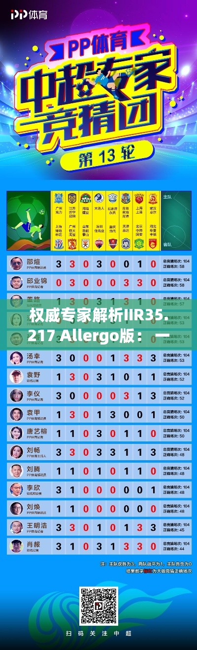 权威专家解析IIR35.217 Allergo版： 一一肖一码必中策略