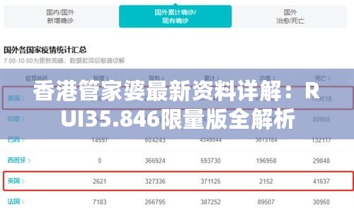 香港管家婆最新资料详解：RUI35.846限量版全解析