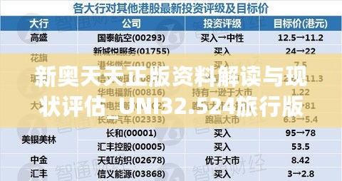 新奥天天正版资料解读与现状评估_UNI32.524旅行版