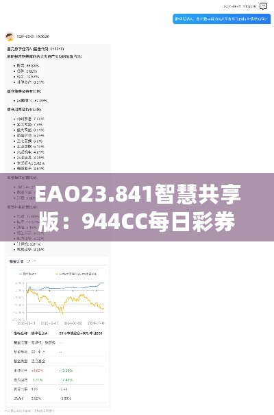 EAO23.841智慧共享版：944CC每日彩券资料与保障计划执行策略