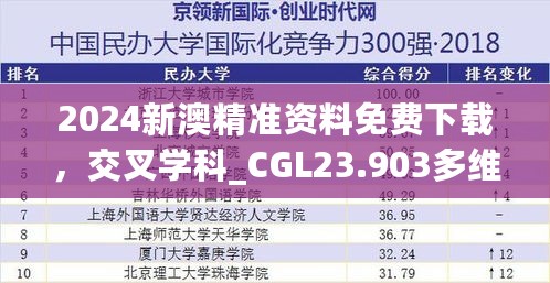 2024新澳精准资料免费下载，交叉学科_CGL23.903多维版