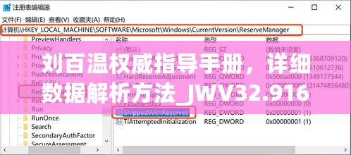 刘百温权威指导手册，详细数据解析方法_JWV32.916户外版