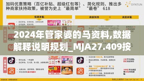 2024年管家婆的马资料,数据解释说明规划_MJA27.409按需版