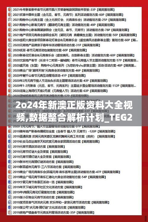 2o24年新澳正版资料大全视频,数据整合解析计划_TEG27.474绿色版