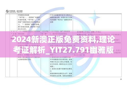 2024新澳正版免费资料,理论考证解析_YIT27.791幽雅版