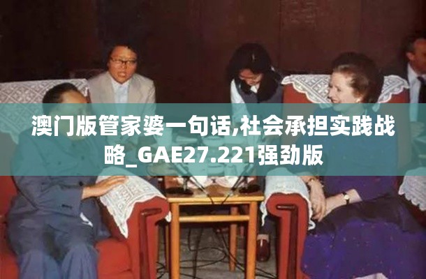 澳门版管家婆一句话,社会承担实践战略_GAE27.221强劲版