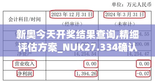 新奥今天开奖结果查询,精细评估方案_NUK27.334确认版