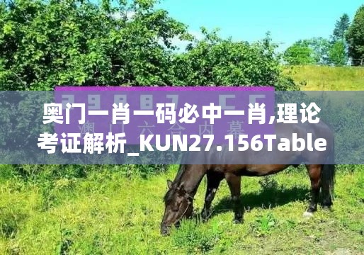 奥门一肖一码必中一肖,理论考证解析_KUN27.156Tablet