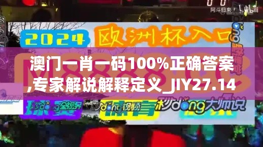 澳门一肖一码100%正确答案,专家解说解释定义_JIY27.148L版