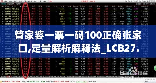 管家婆一票一码100正确张家口,定量解析解释法_LCB27.879时空版