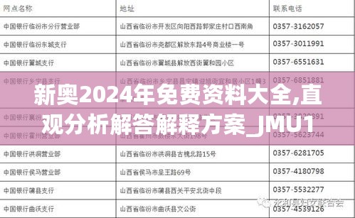 新奥2024年免费资料大全,直观分析解答解释方案_JMU1.20.70生活版