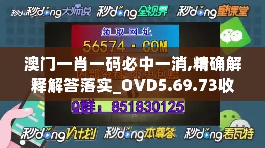 澳门一肖一码必中一消,精确解释解答落实_OVD5.69.73收藏版