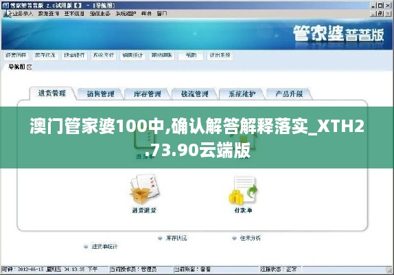 澳门管家婆100中,确认解答解释落实_XTH2.73.90云端版