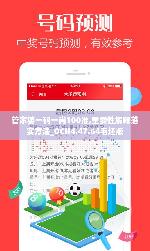 管家婆一码一肖100准,重要性解释落实方法_OCH4.47.64毛坯版