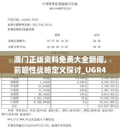 澳门正版资料免费大全新闻,前瞻性战略定义探讨_UGR4.12.76传达版