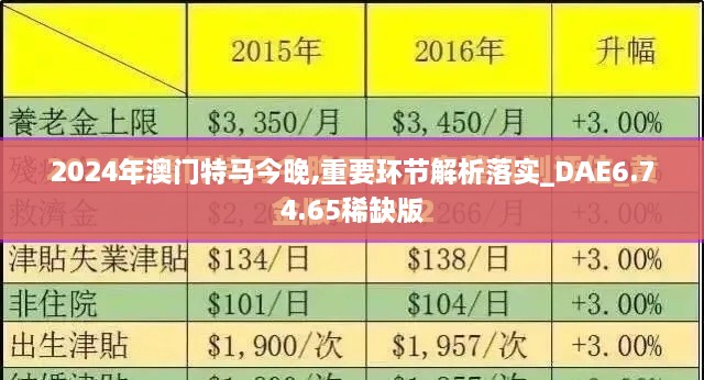 2024年澳门特马今晚,重要环节解析落实_DAE6.74.65稀缺版