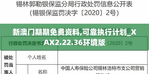 新澳门期期免费资料,可靠执行计划_XAX2.22.36环境版